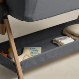 Silver Cross Lunar Bedside Crib Whisper Grey