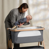 Silver Cross Lunar Bedside Crib Whisper Grey