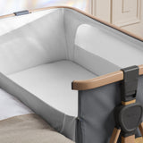 Silver Cross Lunar Bedside Crib Whisper Grey