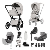 NEW CYBEX PRIAM Ultimate Birth & Beyond Bundle - Style Collection - Matt Black Frame