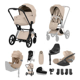NEW CYBEX PRIAM Ultimate Birth & Beyond Bundle - Style Collection - Matt Black Frame