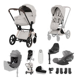 NEW CYBEX PRIAM Ultimate Birth & Beyond Bundle - Style Collection - Rose Gold Frame