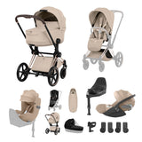 NEW CYBEX PRIAM Ultimate Birth & Beyond Bundle - Style Collection - Rose Gold Frame