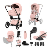 NEW CYBEX PRIAM Ultimate Birth & Beyond Bundle - Style Collection - Rose Gold Frame