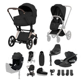 NEW CYBEX PRIAM Ultimate Birth & Beyond Bundle - Style Collection - Rose Gold Frame