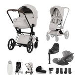 NEW CYBEX PRIAM Ultimate Accessory Bundle - Style Collection - Chrome Brown Frame