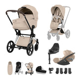 NEW CYBEX PRIAM Ultimate Accessory Bundle - Style Collection - Chrome Brown Frame