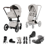 NEW CYBEX PRIAM Ultimate Bundle   - Style Collection - Chrome Brown Frame