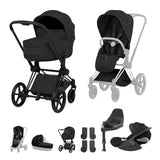NEW CYBEX PRIAM Ultimate Bundle   - Style Collection - Matt Black Frame