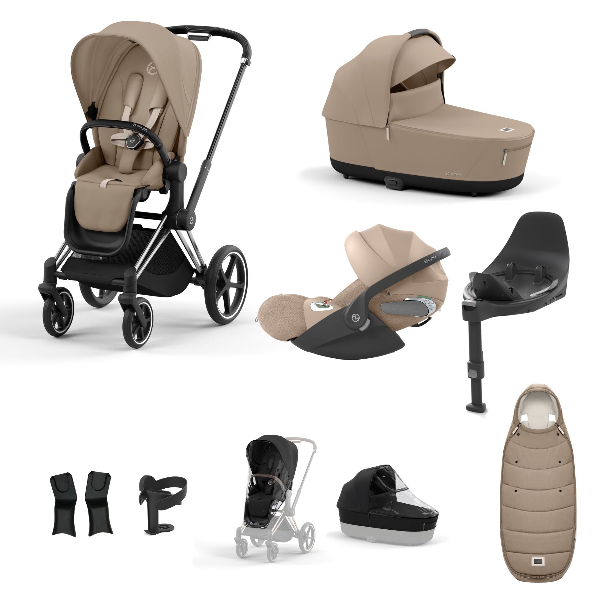 CYBEX Priam Cloud T 10 Piece Bundle Cozy Beige
