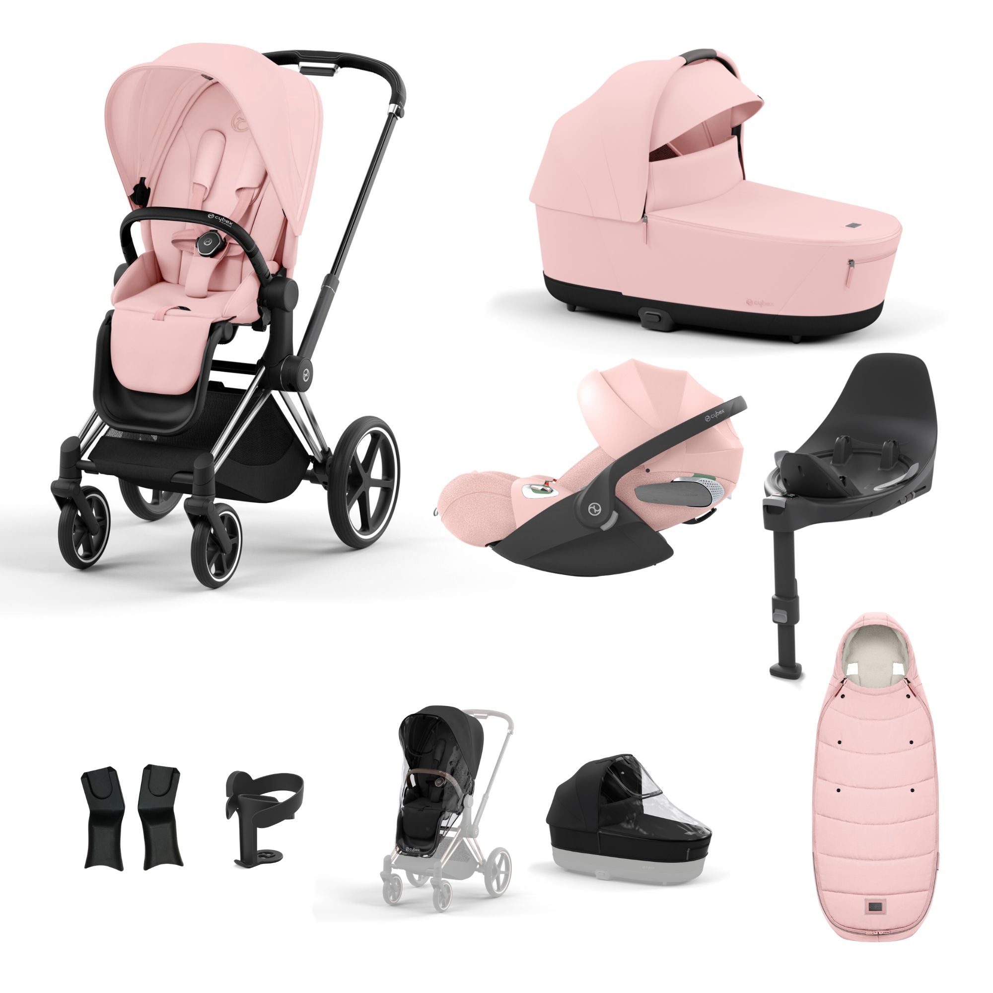 CYBEX Priam Cloud T 10 Piece Bundle Peach Pink