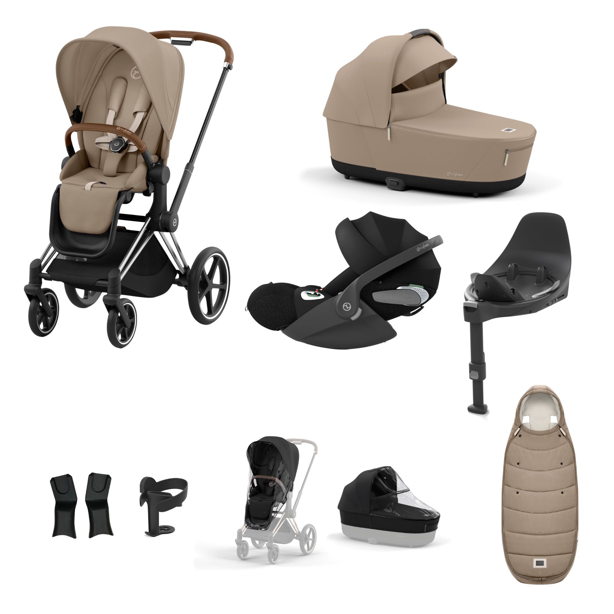 CYBEX Priam Cloud T 10 Piece Bundle Cozy Beige
