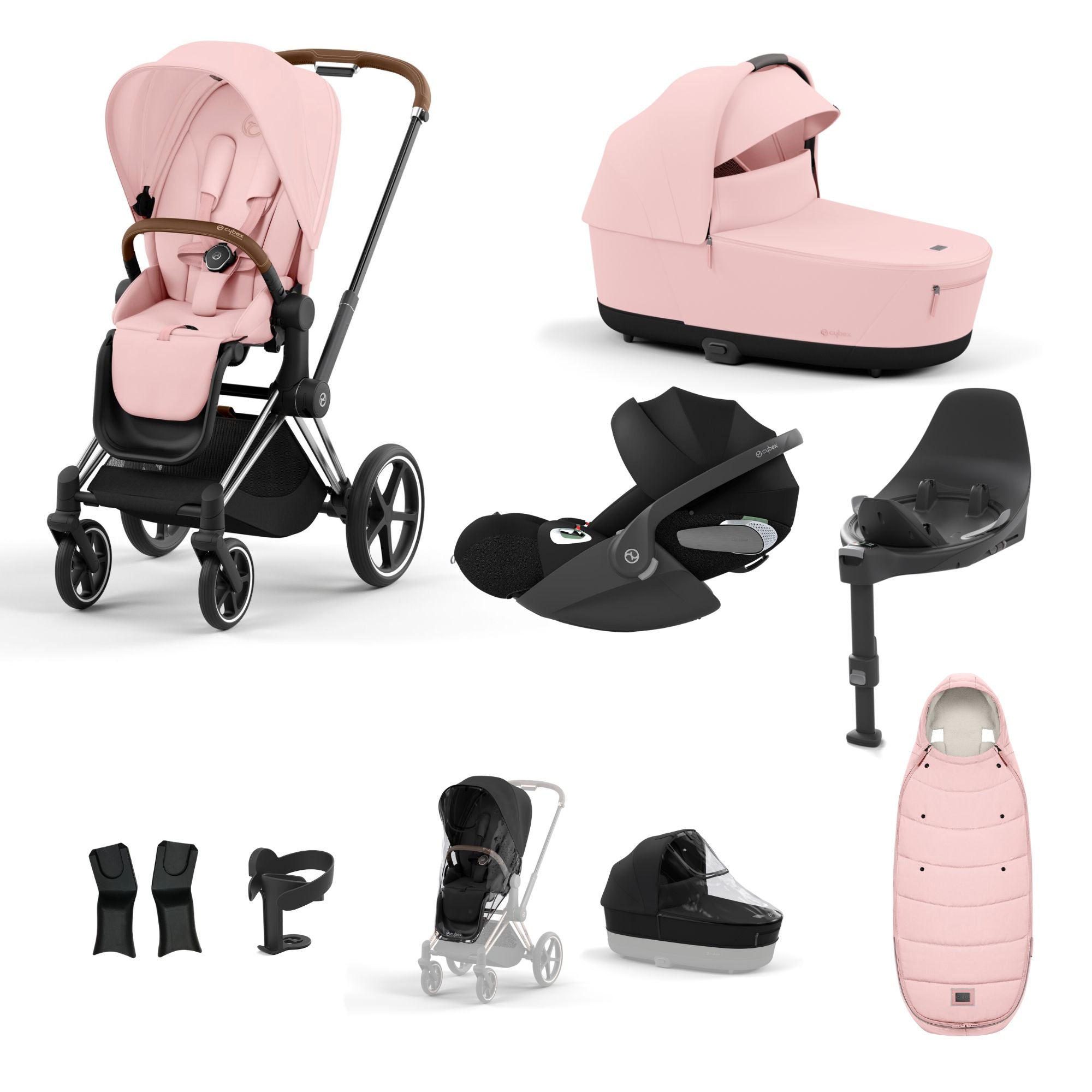 CYBEX Priam Cloud T 10 Piece Bundle Peach Pink