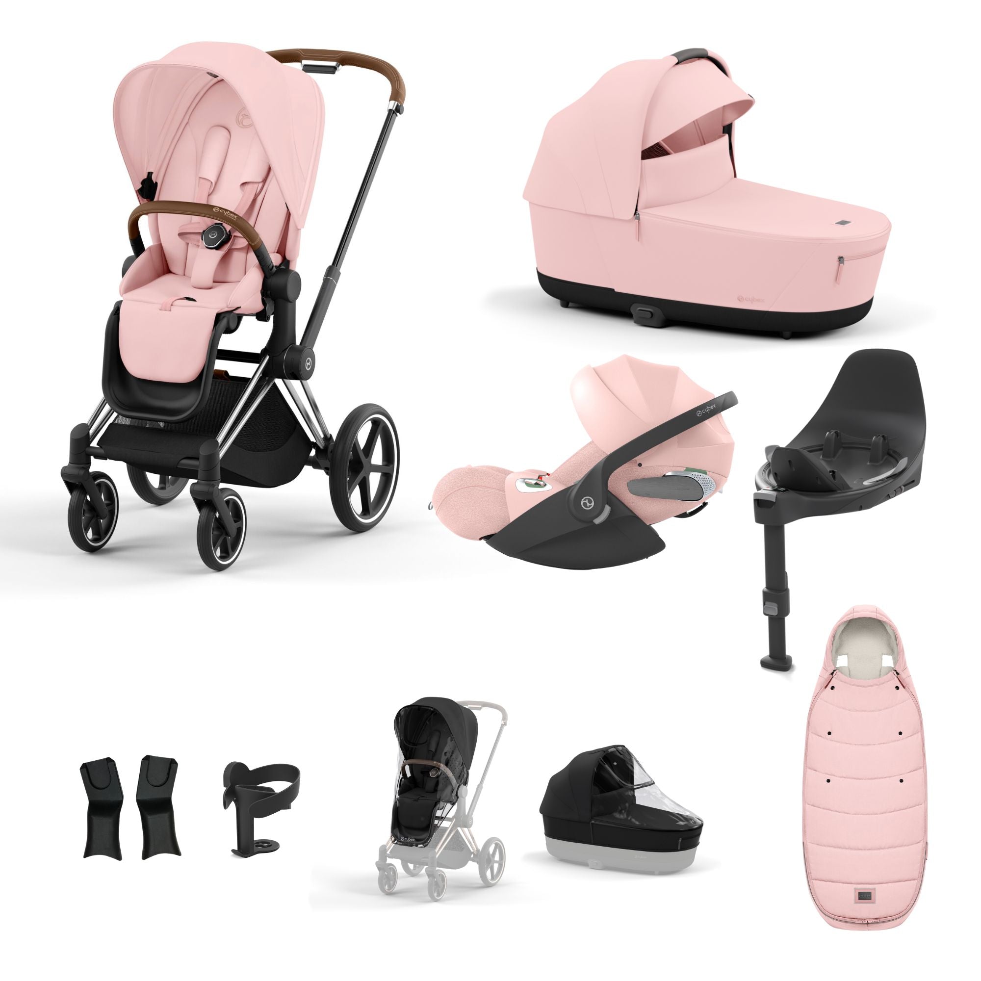 CYBEX Priam Cloud T 10 Piece Bundle Peach Pink