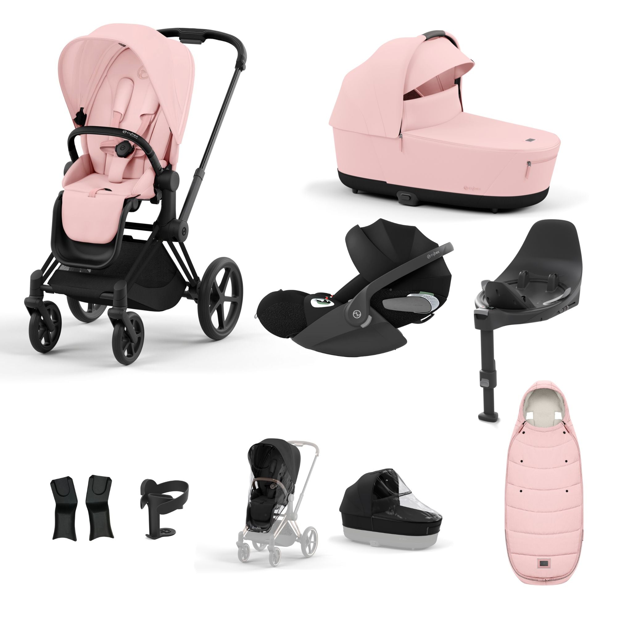 CYBEX Priam Cloud T 10 Piece Bundle Peach Pink