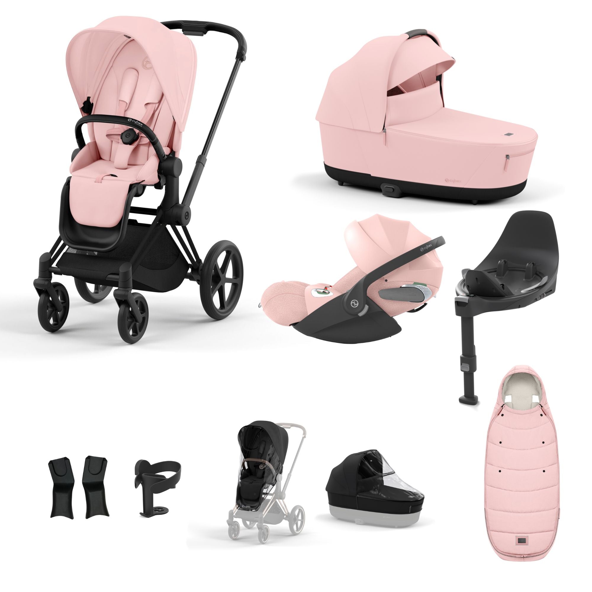 CYBEX Priam Cloud T 10 Piece Bundle Peach Pink