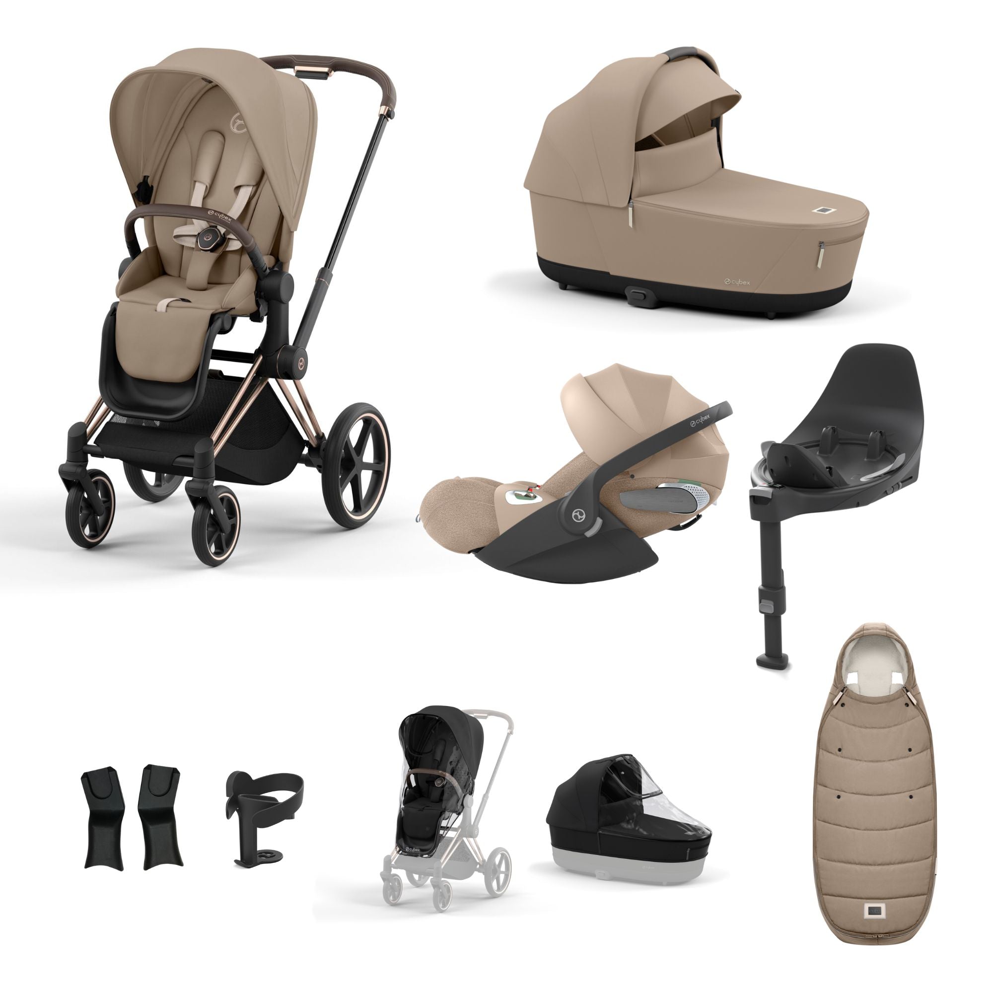 CYBEX Priam Cloud T 10 Piece Bundle Cozy Beige