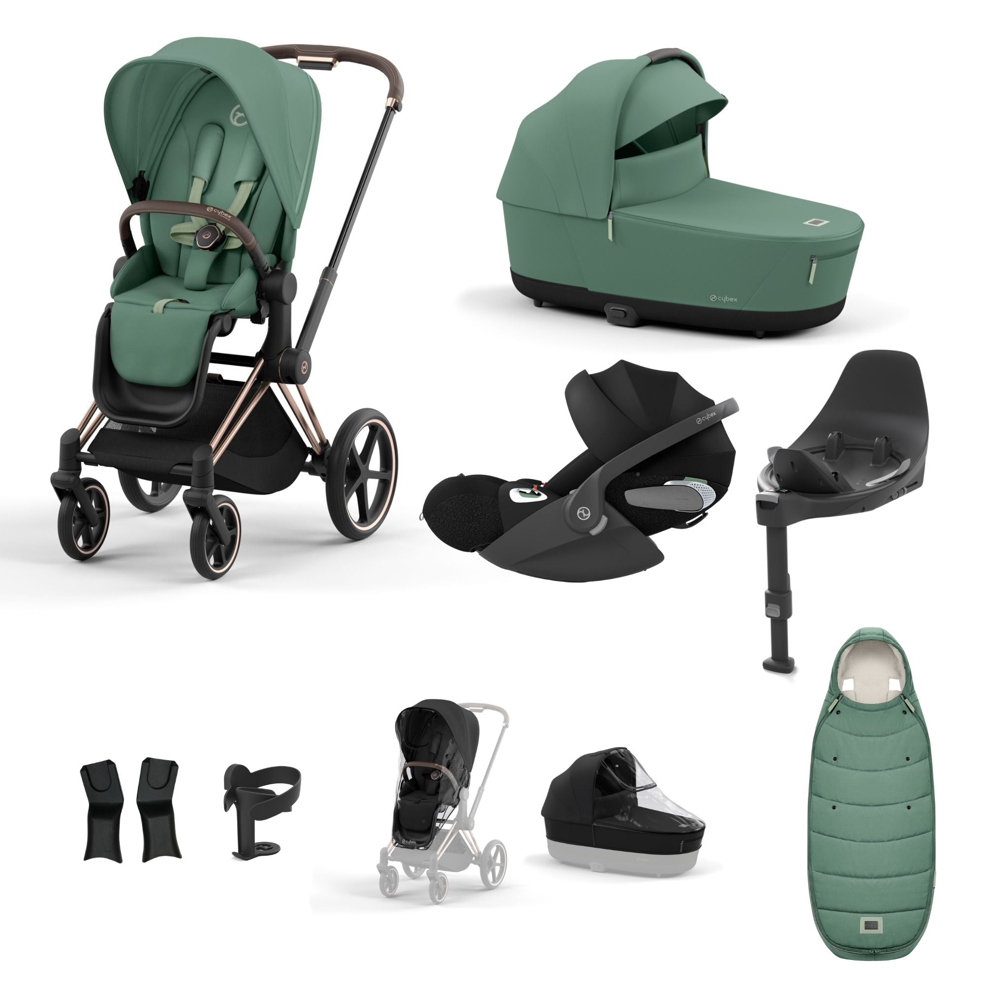 CYBEX Priam Cloud T 10 Piece Bundle Leaf Green