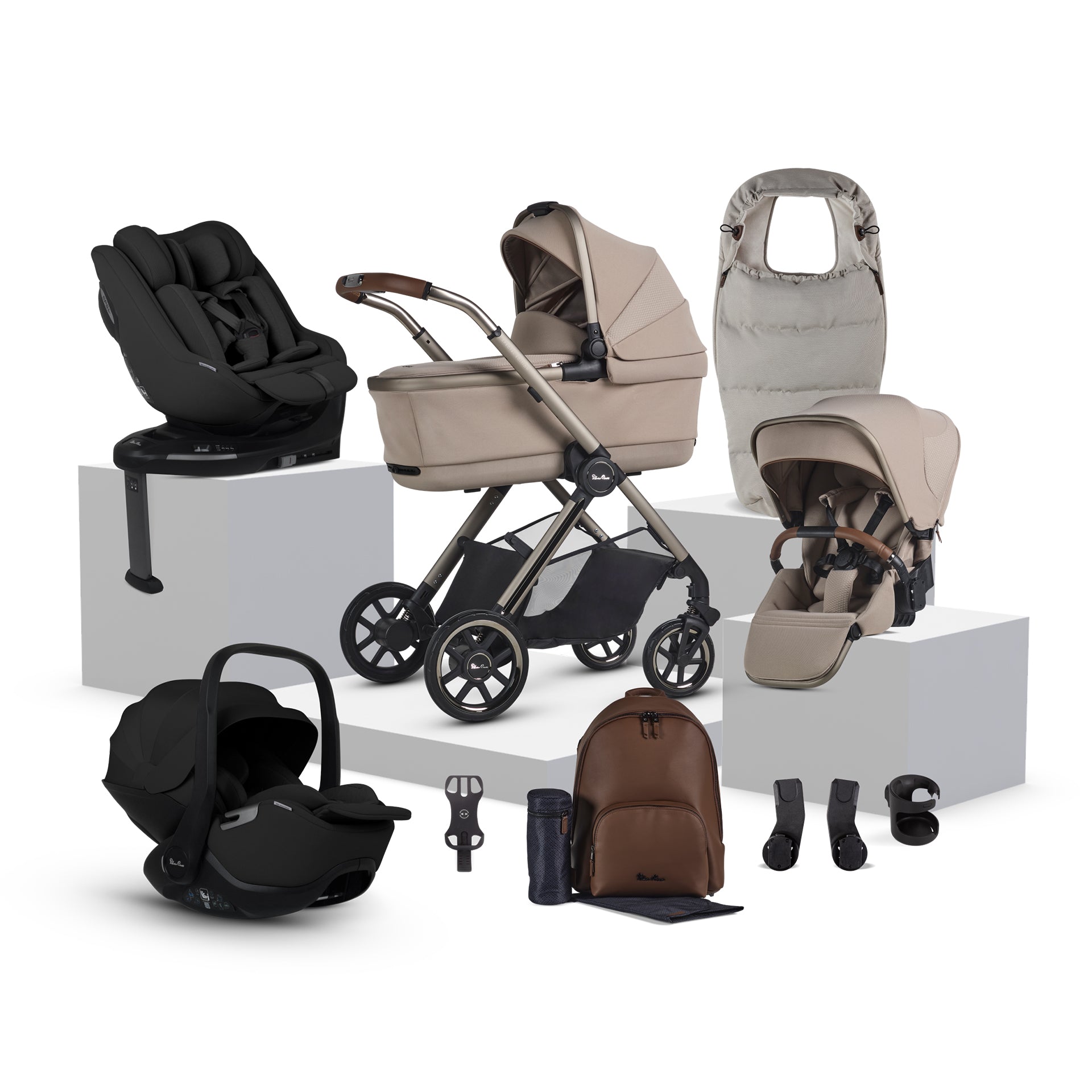 Silver Cross Reef 2 Special Edition Ultimate 360 Family Car Seat Bundle - Frappe