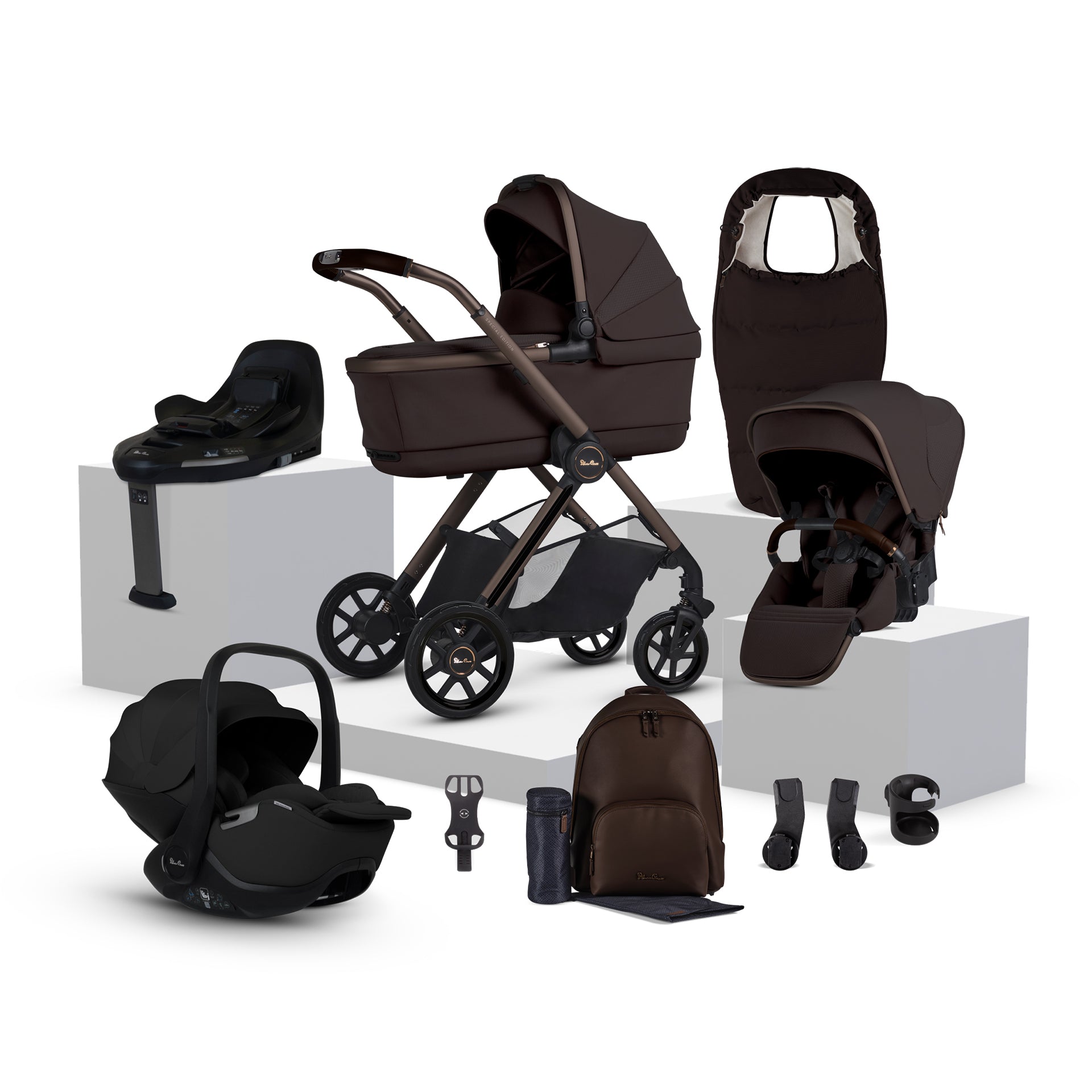 Silver Cross Reef 2 Special Edition Ultimate 360 Car Seat Bundle - Ganache