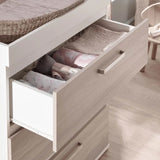 Silver Cross Cot Finchley Oak Cot  Bed + Dresser