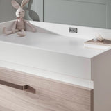 Silver Cross Cot Finchley Oak Cot  Bed + Dresser