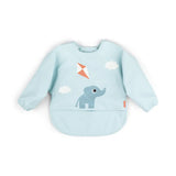Sleeved pocket bib - Playground - Blue