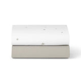 Snüz Twin Pack Moses Basket Sheets - White star