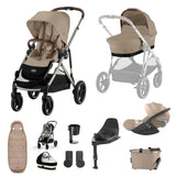 Cybex e-Gazelle S Electric Single to Double Pushchair 11 Piece Bundle with Cybex Cloud T PLUS i-Size Rotating Car Seat