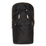 Baa Baby Original Sheepskin Footmuff | Black with Milk Lambskin