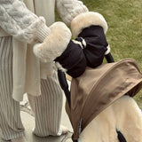 Baa Baby Sheepskin Pram Mittens | Milk
