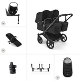 Bugaboo Donkey 6 Twin Pushchair Ultimate Bundle with Cybex Cloud T Plus and 360 Base