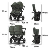 Bugaboo Donkey 5 Twin Pushchair- Forest Green