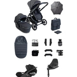 iCandy Peach 8 Complete Bundle with Cybex Cloud T PLUS i-Size Rotating Baby Car Seat - Grey