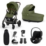 CYBEX Balios S Lux 10 Piece Bundle - Moss Green with Cloud T Plus and T Base