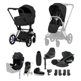 NEW CYBEX e-PRIAM Ultimate Birth and Beyond Bundle  - Comfort Collection - Matt Black Sepia Black