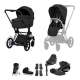 NEW CYBEX e-PRIAM Ultimate Bundle  - Comfort Collection - Matt Black Sepia Black