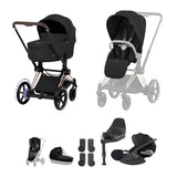 NEW CYBEX ePRIAM Ultimate Bundle Comfort Collection - Rose Gold Sepia Black
