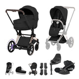 NEW CYBEX ePRIAM Ultimate Bundle - Style Collection - Rose Gold Sepia Black