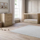 Silver Cross Geneva 2 Piece Nursery Set with Convertible Cot to Toddler Bed & Dresser