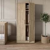 Silver Cross Geneva 3 Piece Nursery Set with Convertible Cot to Toddler Bed, Dresser & Wardrobe