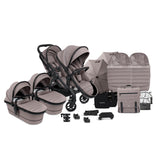 iCandy Peach 7 Porcini Pushchair and Carrycot Twin & Accessories Bundle