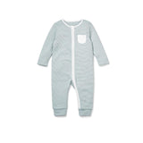 MORI Clever Zip Sleepsuit - Blue Stripe