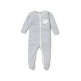 MORI Clever Zip Sleepsuit - Blue Stripe