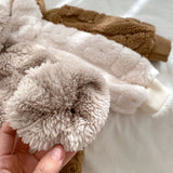 Cozy Crew Club - The Fur Bear Lining Fluffy Coat Romper