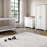Silver Cross Valencia 3 Piece Nursery Set - Convertible Cot to Toddler Bed, Dresser & Wardrobe