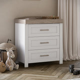 Silver Cross Valencia 2 Piece Nursery Set - Convertible Cot to Toddler Bed & Dresser
