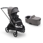 Bugaboo Dragonfly Complete Pushchair - Grey Melange-Strollers-Grey Melange-With Carrycot- Natural Baby Shower