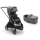 Bugaboo Dragonfly Complete Pushchair - Grey Melange-Strollers-Grey Melange-With Carrycot- Natural Baby Shower