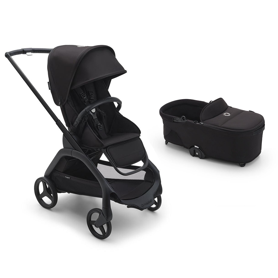 Bugaboo Dragonfly Complete Pushchair - Midnight Black-Strollers-Midnight Black-With Carrycot- Natural Baby Shower